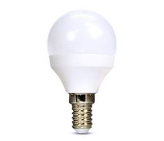 Solight LED žiarovka, miniglobe, 6W, E14, 3000K, 510lm, biele prevedenie