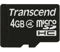 Transcend, microSDHC, 4GB