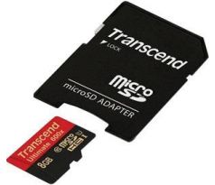 Transcend microSDHC karta 8GB + adaptér