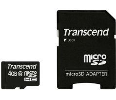 Transcend microSDHC 4GB + adaptér