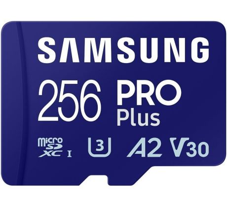 Samsung PRO Plus MicroSDXC, 256GB + SD adaptér