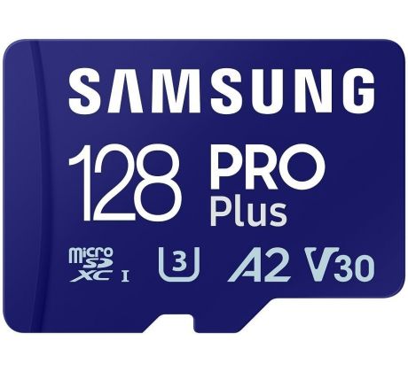 Samsung PRO Plus MicroSDXC, 128GB + SD adaptér