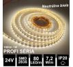 5m PROFI LED pásik 80LED/m SMD2835 7,2W/m neutrálna biela IP20 24V - vysokosvietivý