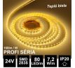 5m PROFI LED pásik 80LED/m SMD2835 7,2W/m teplá biela IP20 24V - vysokosvietivý