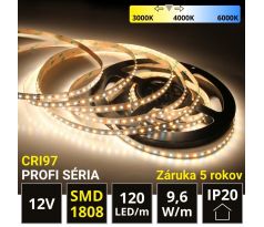 PROFI LED pásik 120LED/m SMD1808 9,6W/m DUAL-WHITE IP20 12V