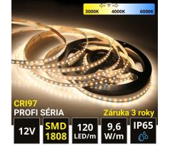 PROFI LED pásik 120LED/m SMD1808 9,6W/m DUAL-WHITE IP65 12V