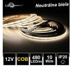 LED pásik 480LED/m COB 10W/m neutrálna biela IP20 12V