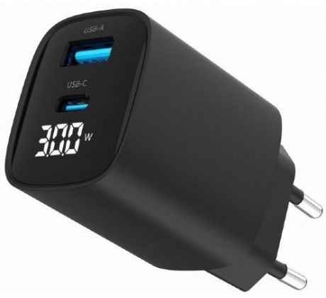 Gembird USB-A nabíjačka, 30W, čierna