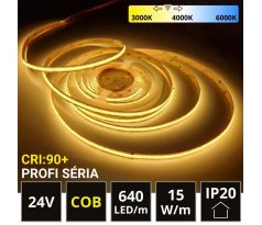 PROFI LED pásik 640LED/m COB 15W/m DUAL-WHITE IP20 24V