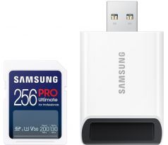 Samsung PRO Ultimate SDXC, 256GB + USB adaptér