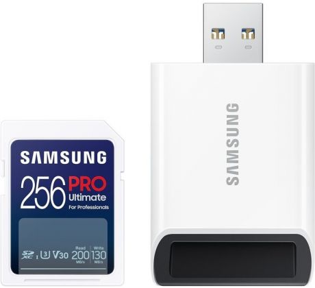 Samsung PRO Ultimate SDXC, 256GB + USB adaptér