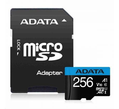 Adata Premier microSDXC, UHS-I U1, Class 10, V10, A1, 256 GB + adaptér