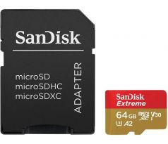 SanDisk Extreme microSDXC 64 GB + SD Adapter