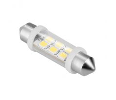 Autožiarovka 12V T10*40-6led Sv8,5 biela