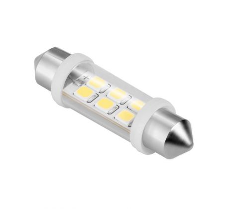 Autožiarovka 12V T10*40-6led Sv8,5 biela