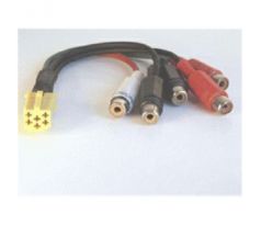 ISO Konektor 6 pin - redukcia 4xRCA+WOOFER