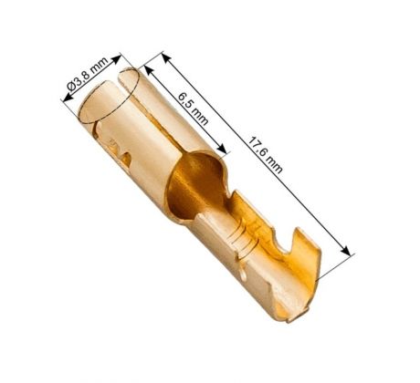 Konektor neizolovaný zásuvka 3,8/17,6
