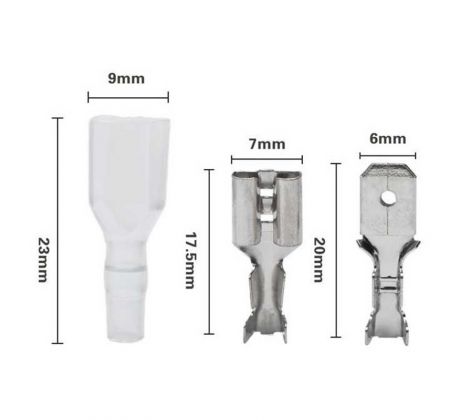 Sada konektorov 6,3mm izolované E5933