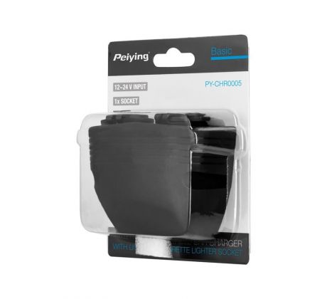 Nabíjačka do auta 2xUSB 3,1A + autozásuvka Peiying