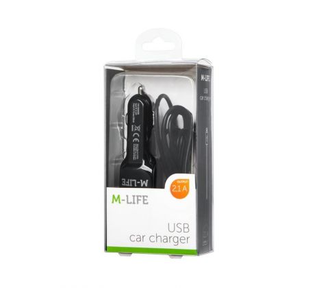 Nabíjačka do auta micro USB+USB 2100 mA M-LIFE