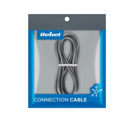 Kábel USB 3.0 - USB typ C 1m REBEL sivý