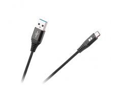 Kábel USB - USB typ C 1m REBEL čierny