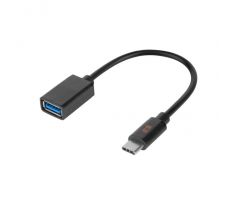 Kábel USB A 3.0 (zásuvka) - USB typ C OTG 17cm REBEL