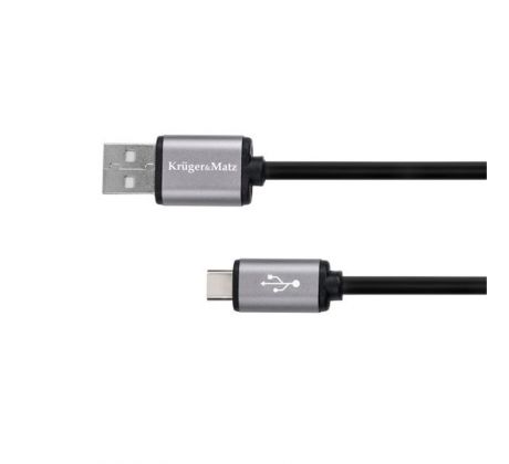 Kábel USB - USB typ C 1m Kruger&Matz Basic