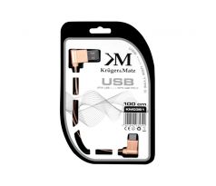 Kábel USB - USB typ C rohový 1m 3A Kruger&Matz