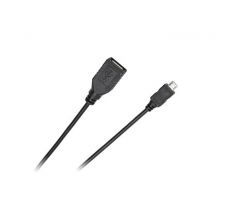 Kábel USB A(zásuvka)-micro USB 0,2m cabletech standard