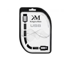 Kábel USB A(zásuvka)-micro USB,OTG 20cm Kruger&Matz