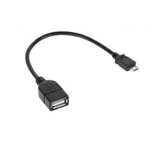 Kábel USB A (zásuvka) - micro USB, 20cm