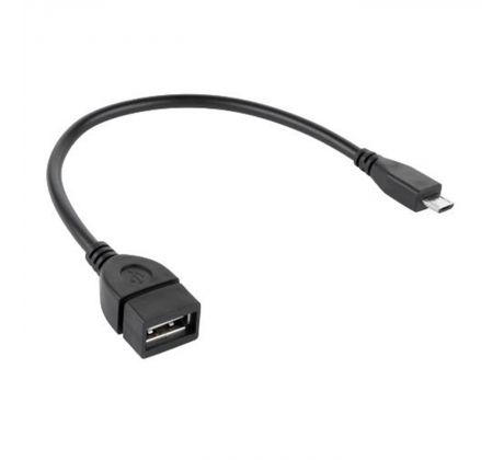 Kábel USB A (zásuvka) - micro USB,OTG 20cm