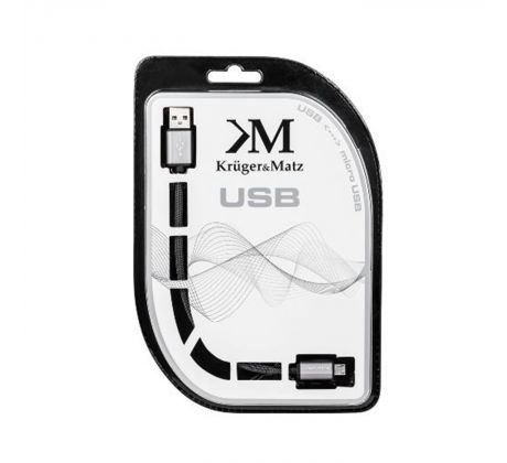 Kábel USB A - micro USB 1,8m Kruger&Matz