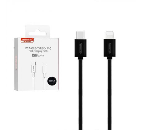 Kábel USB C - Lightning Apple iPhone SMS-BT10, 18W, čierny