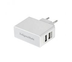 Sieťová nabíjačka USB dual 2,1A Kruger&Matz