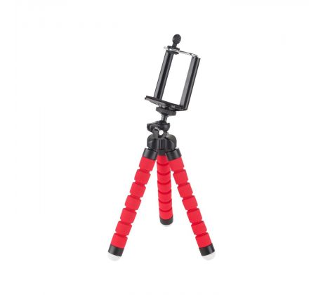 Držiak tripod/statív pre smartfón, kameru červený Kruger&Matz