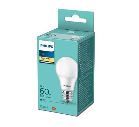 Philips 8719514257566 LED žiarovka E27 8W/60W 806lm A60 2700K