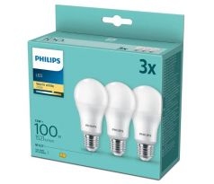 Philips LED 14W/100W 1521lm A67 E27 2700K WW FR ND 3-set