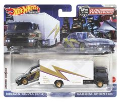 Hot Wheels: Premium Car Culture Team Transport - Nissan Silvia (S13) & Sakura Sprin