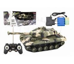 Tank RC plast 27cm 27MHz na batérie + dobíjací pack so zvukom