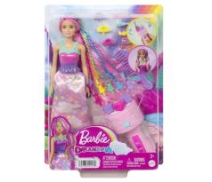 Mattel Barbie: Dreamtopia - Fantasy vlasy s vrkôčikom a Twist Styling Rainbow Extensions (