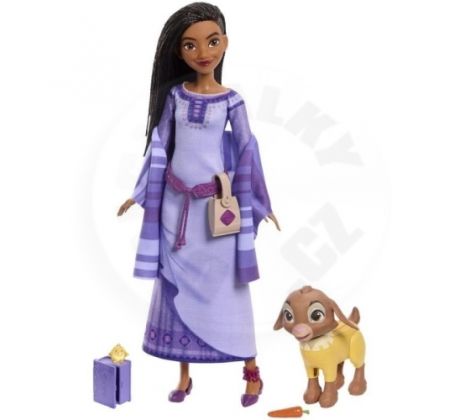 Mattel Disney Wish - Bábika so zvieracím kamarátom na cestách