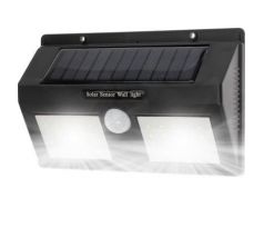 Solárne LED reflektory 5W 5500-6000K Studené IP65 Čierny Masterled pohybový senzor