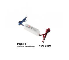 LED napájací zdroj 20W, 12V, IP67 - Vodeodolný MEAN-WELL