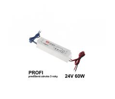 LED napájací zdroj 60W, 24V, IP67 - Vodeodolný MEAN-WELL