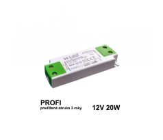 LED napájací zdroj 20W, 12V - nábytkový