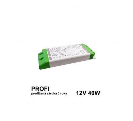 LED napájací zdroj 40W, 12V - nábytkový