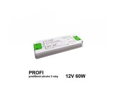 LED napájací zdroj 60W, 12V - nábytkový