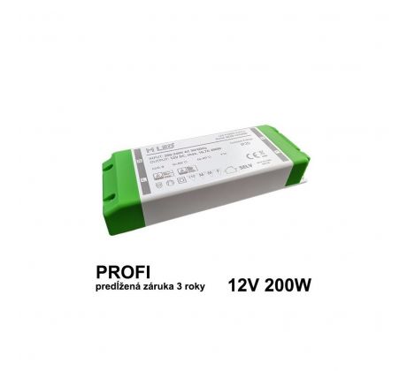 LED napájací zdroj 200W, 12V - nábytkový